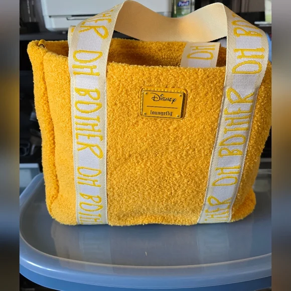 Loungefly Yellow Winnie the Pooh Fuzzy Bag - Picture 3 of 7